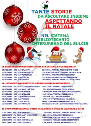 TANTE STORIE ASPETTANDO IL NATALE NEL SISTEMA BIBLIOTECARIO INTERURBANO DEL SULCIS