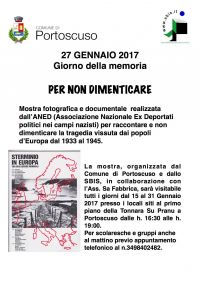 Locandina giorno della memoria Portoscuso
