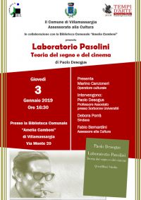 Villamassargia: Laboratorio Pasolini: teoria del segno e del cinema
