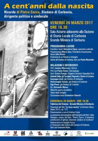 Locandina A Cent'anni dalla Nascita - Ricordo di Pietro Cocco