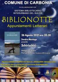 Biblionotte 2ª edizione: Sandro Mantega  presenta SCHIRISCHIRI